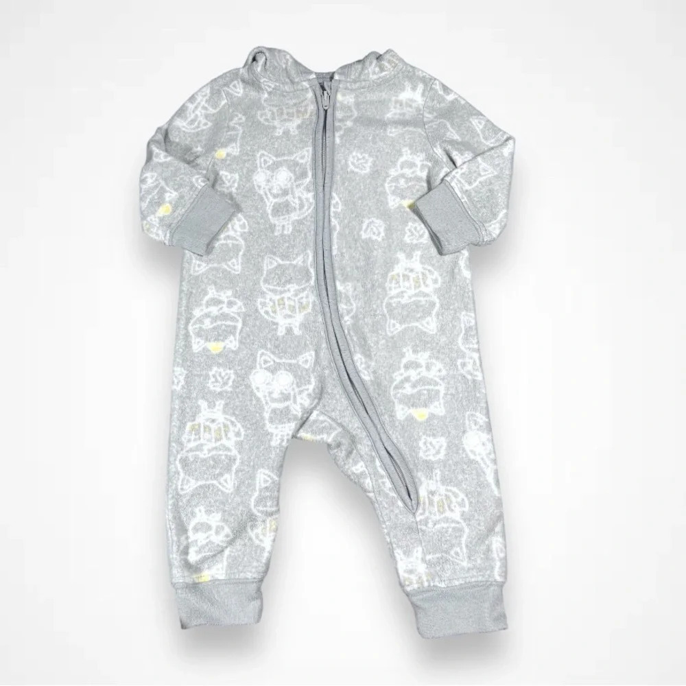4/$20 Joe Fresh Gray Fleece Hooded Sleeper